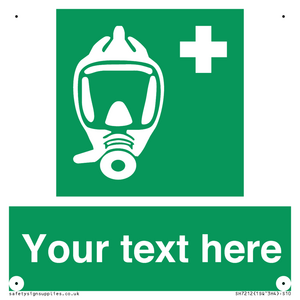 Custom sign safe condition Emergency escape breathing device